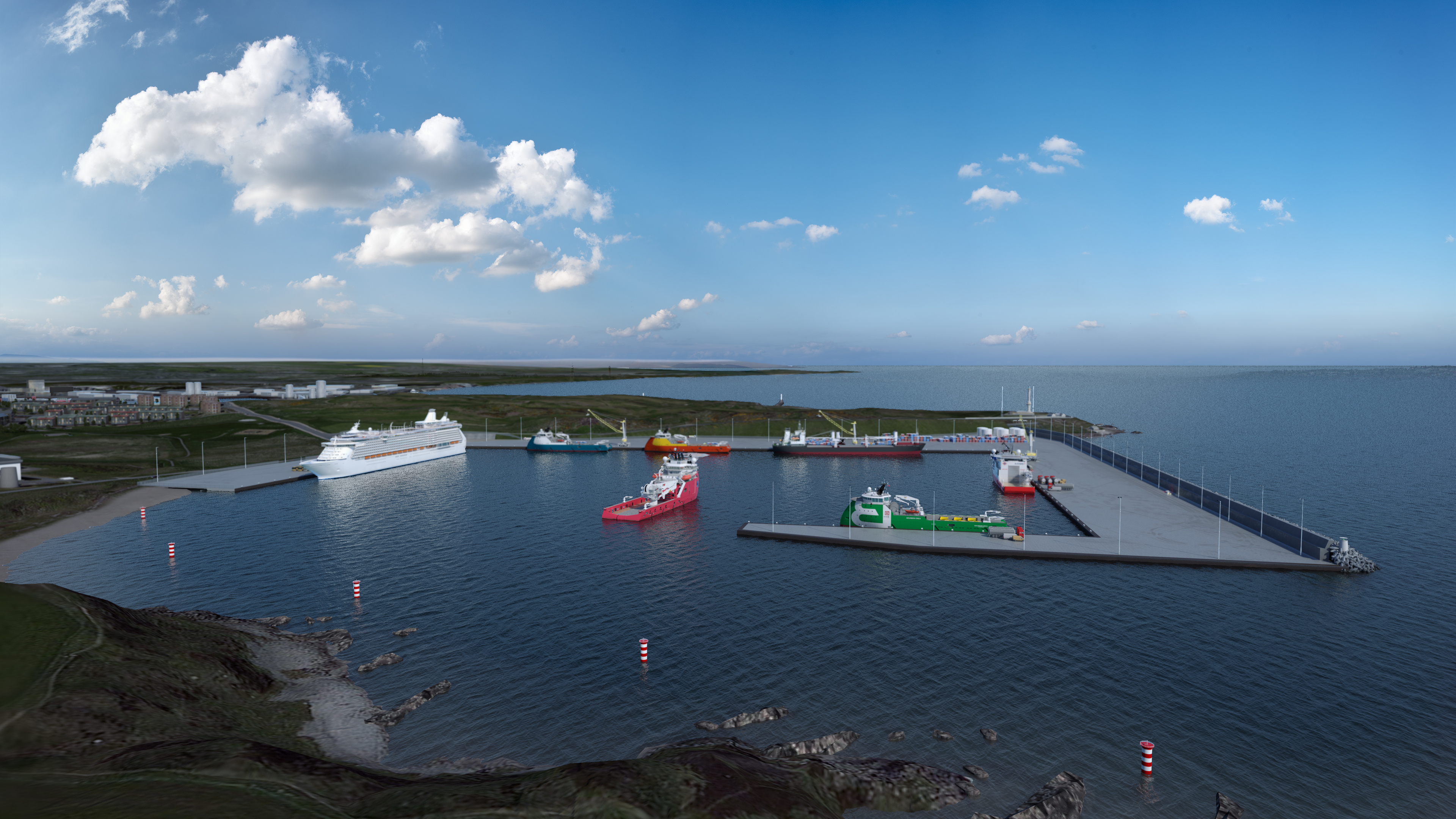 A new artist’s impression the Nigg Bay expansion.