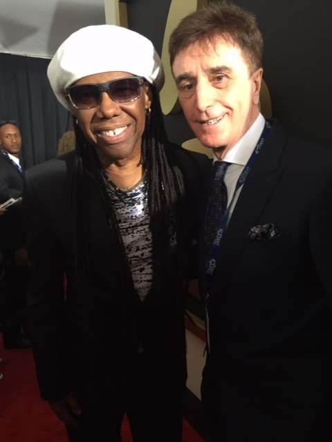 Tony Cochrane with Nile Rodgers .