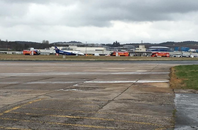 The plane landed safely. Picture by Kris Taylor