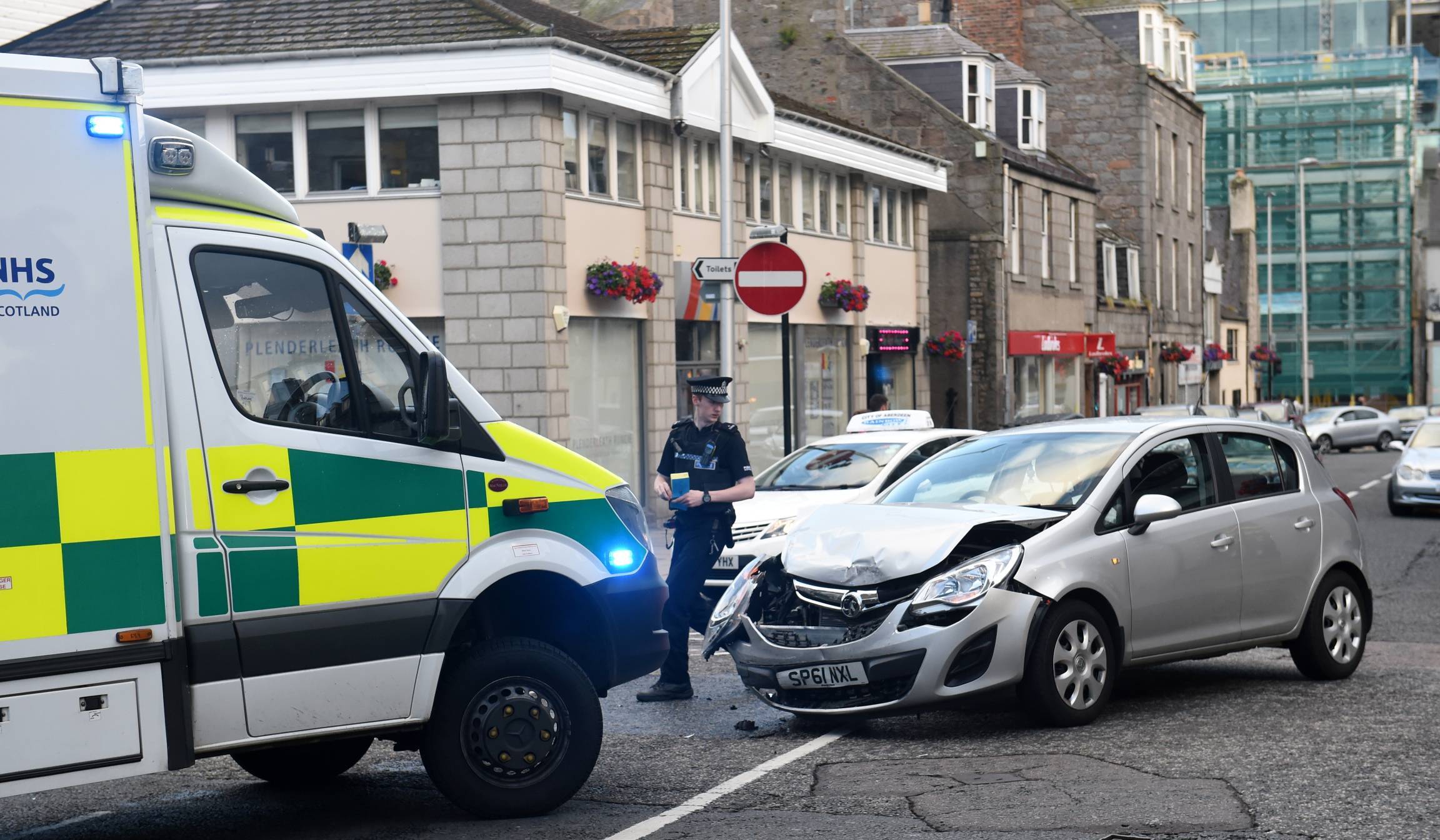 The crash happened on Rose Street at its junction with Thistle Street.