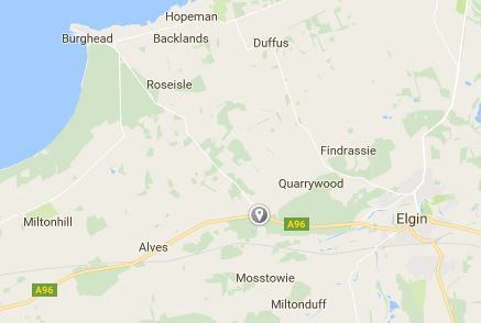 The incident took place on the A96 at its junction to Burghead. Picture: Google Maps