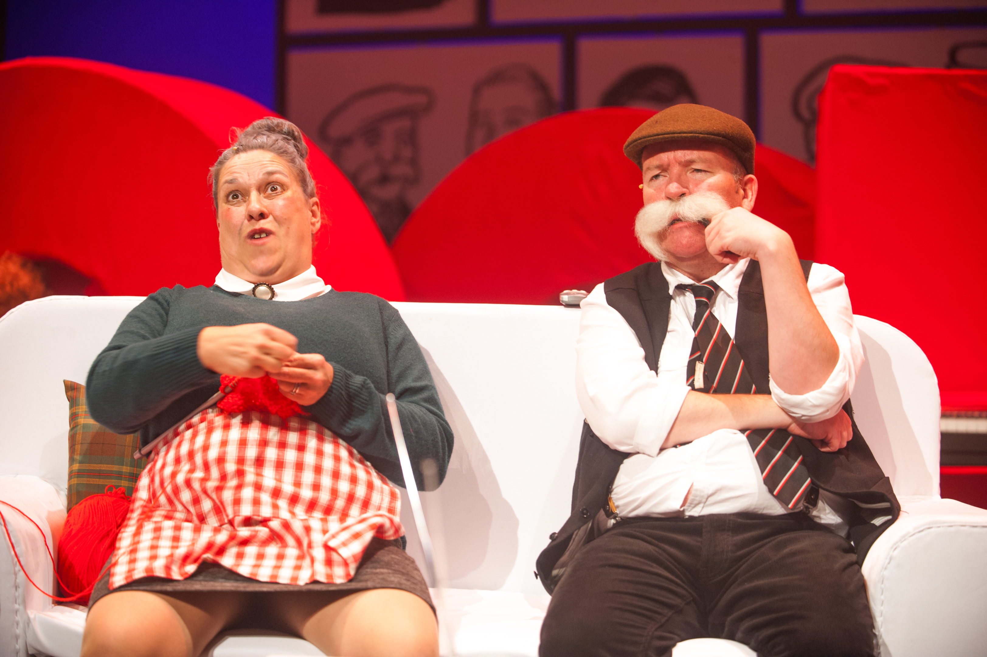 Joyce Falconer and Paul Riley as maw and paw broon