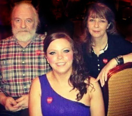 Crash victim Harry McPherson, partner Patricia McPherson and their daughter Elaine, front.