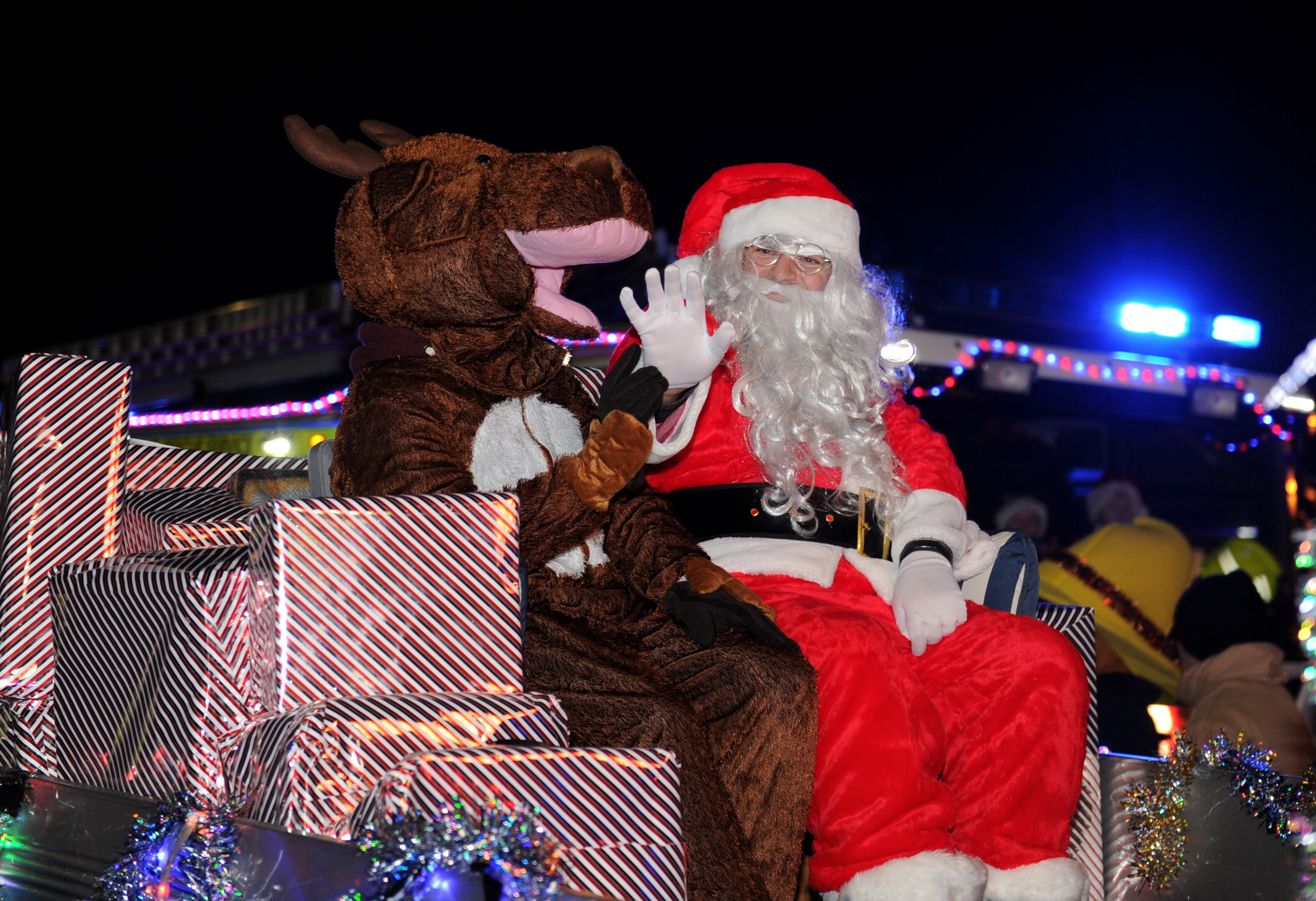 Santa Claus at the Ellon Christmas Lights Switch on last year.