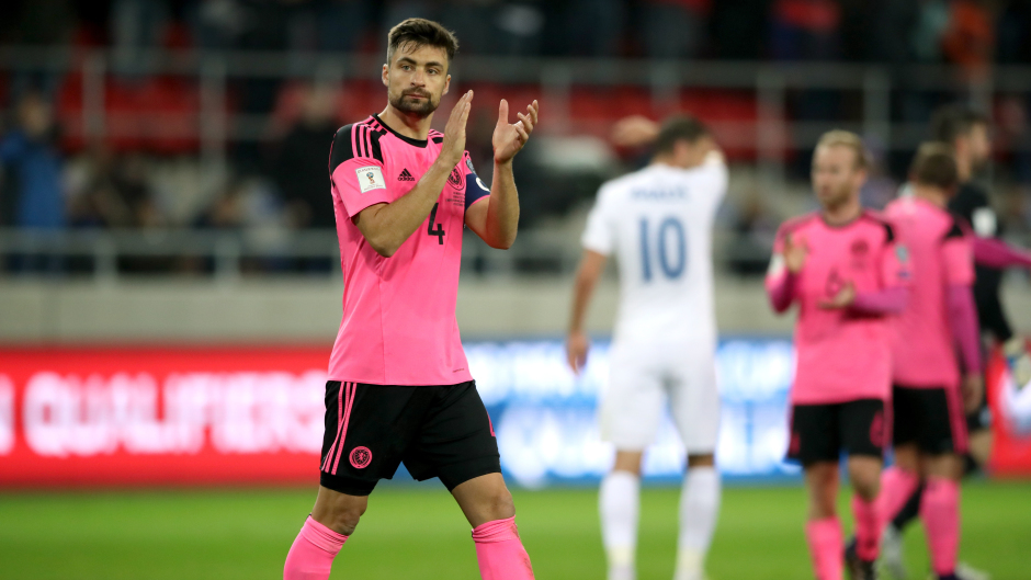 Scotland's Russell Martin after the 3-0 defeat to Slovakia