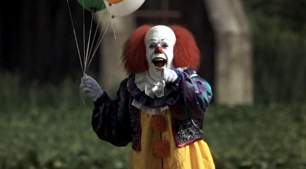 Pennywise from the TV series based on Stephen King's IT