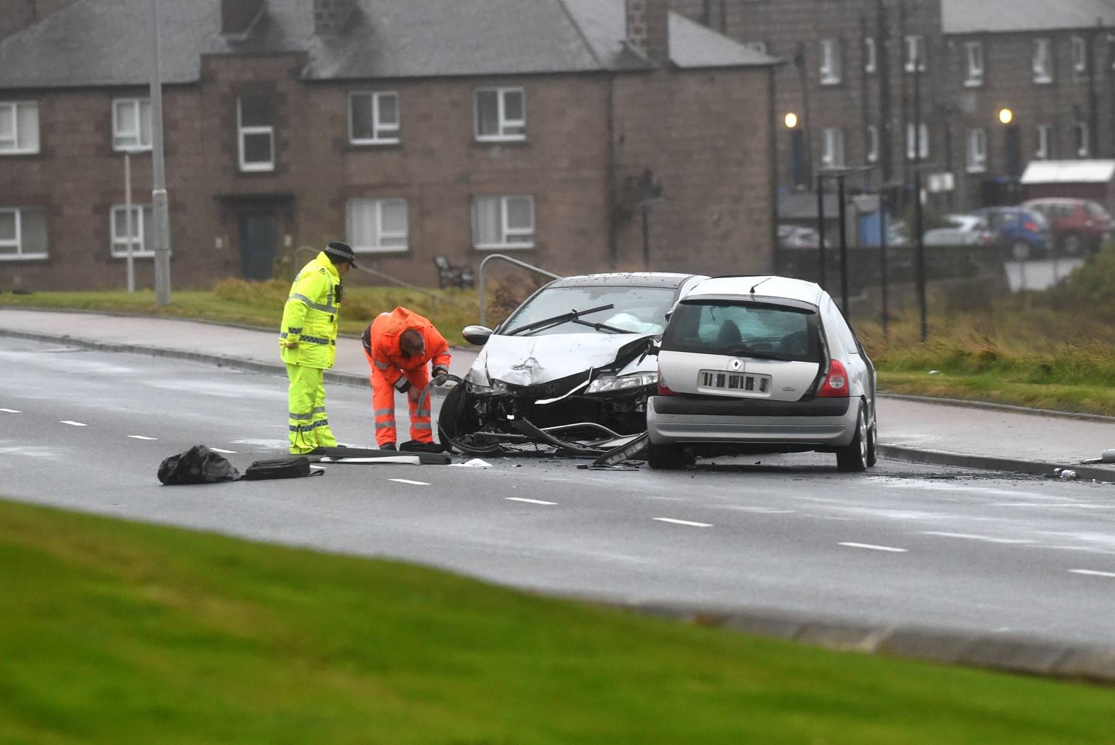 The crash happened on South Road in Peterhead.