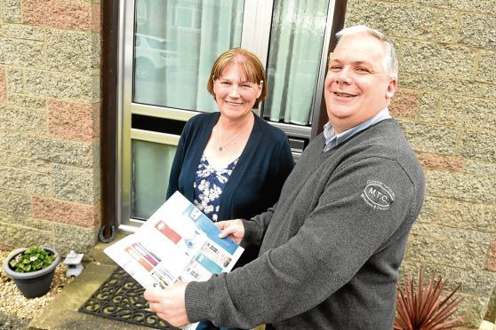 Jane Cowie with Colin Ross, project manager at MTC.