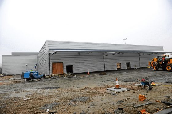 Part of the extension at Aberdeen airport.