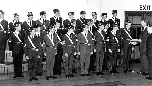 Aberdeen Battalion Boys’ Brigade members who received
Queen’s Certificates and Badges at battalion headquarters.