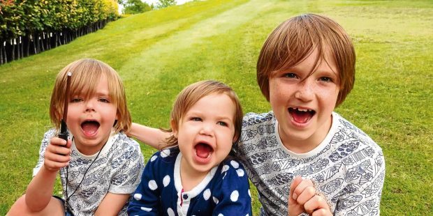 Rubi with her brothers Harry and Sean