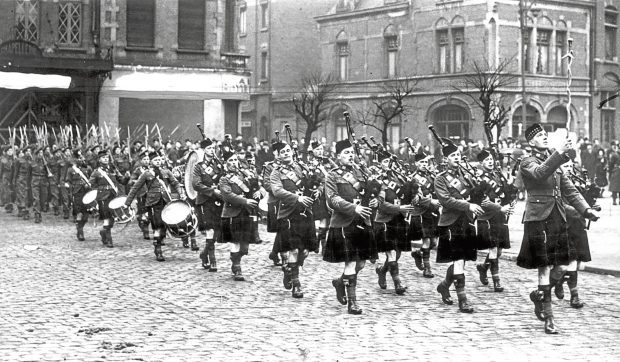 The Gordon Highlanders in St Valery, France.