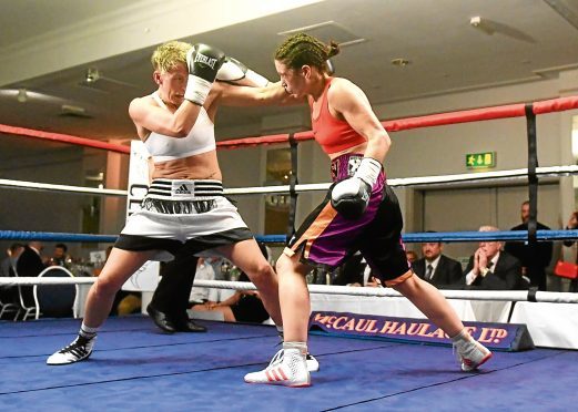 Aberdeen's Kristen Fraser, red top, and Lana Cooper, white top
Picture by Chris Sumner
Taken 31/3/17