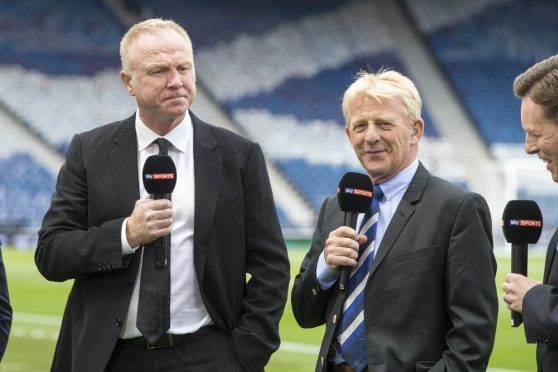 McLeish, left, with departed manager Gordon Strachan.