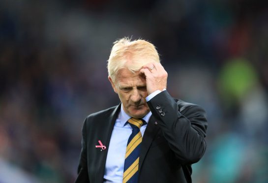 A dejected Strachan at full-time.