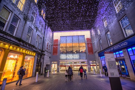 The new light display at Bon Accord, Aberdeen