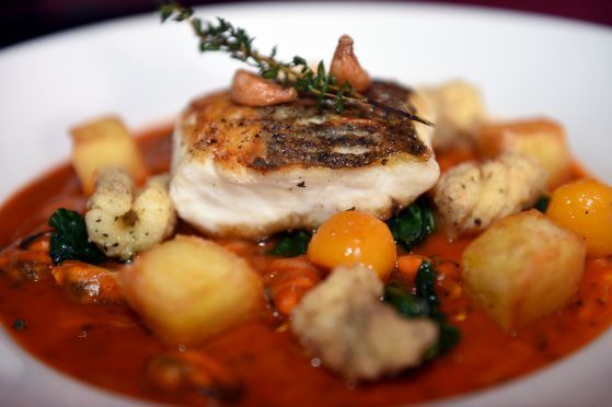 The pan fried salted hake