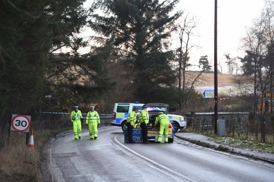 Police closed the
road between Leggart
Terrace and the B979
Netherley road.