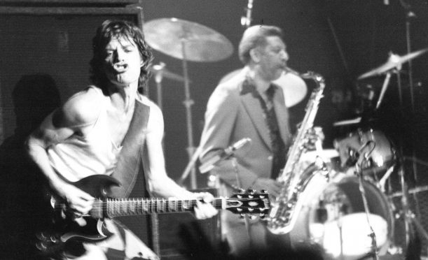 1982: Mick Jagger of the Rolling Stones at his pouting best played up to the fans at the Capitol.