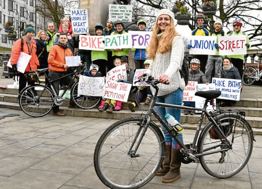 Rachel Martin is campaigning for a cycle lane on Union Street.
