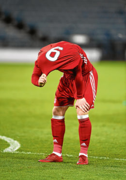 Aberdeen's Bruce Anderson is dejected at full time