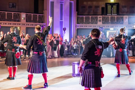 The Red Hot Chilli Pipers played.