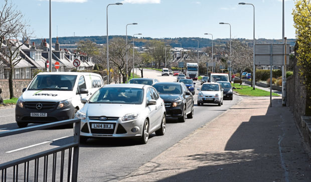 The number of cars on Aberdeen's road are approaching pre-lockdown levels