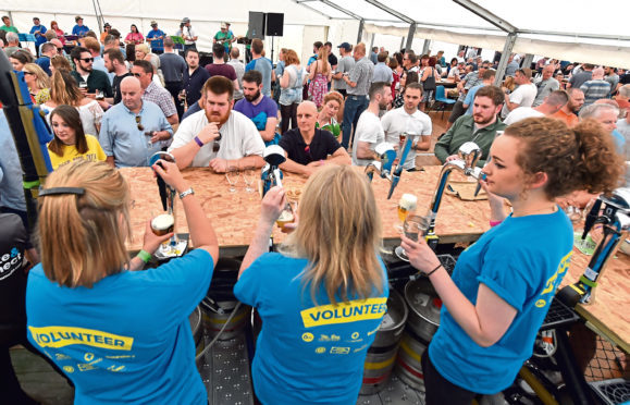 Crowd's packed out the tent at last year's Midsummer Beer Happening