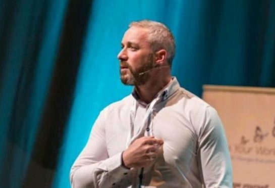 Steve Beedie, pictured here speaking about PTSD, has worked offshore for 10 years