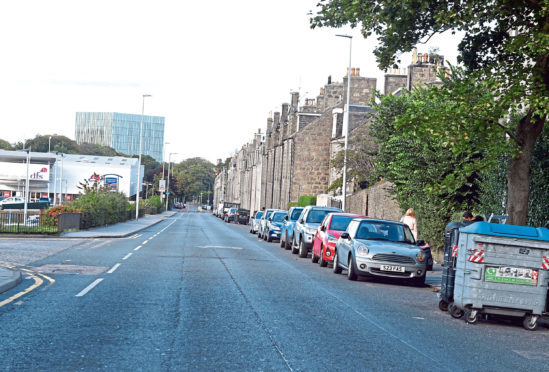 The incident took place on Aberdeen's Bedford Road