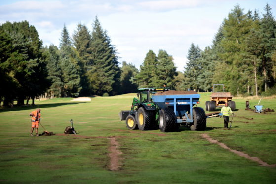 Some of the work which was carried out on the MacKenzie Championship Course at Hazlehead. Picture by Heather Fowlie