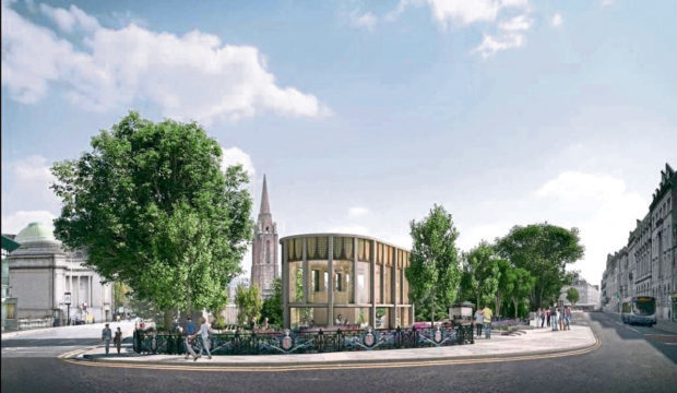 An artist's impression of new designs for Union Terrace Gardens