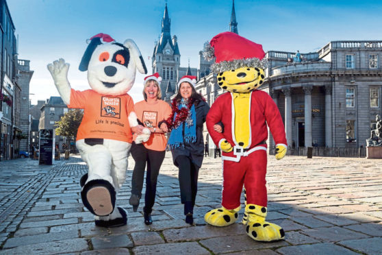 Charlie Dog, Susan Crighton, Councillor Marie Boulton and Spotless