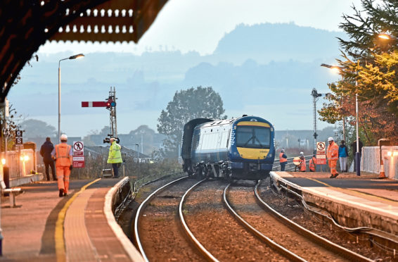 A train derailed at Stonehaven