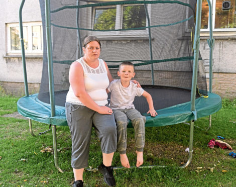Leanne Grant with her son Dylan