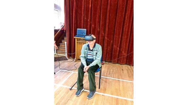 Martin using VR technology.