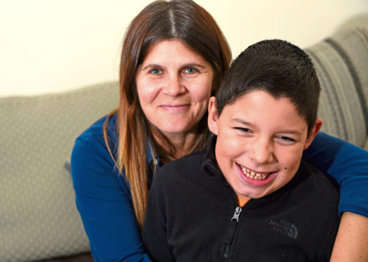 Luca Kiraly with his mum Elena