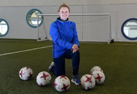 Pictured is Jo Murphy, the SFA’s girls and women’s club development officer (north region) at Aberdeen Sports Village.
Picture by DARRELL BENNS.