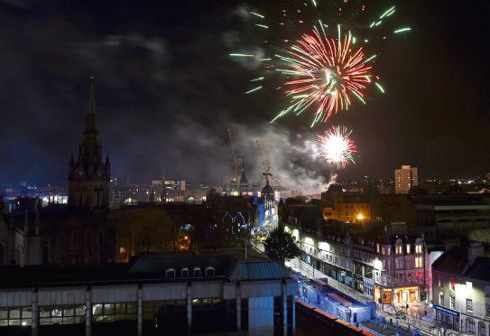 Hogmanay celebrations in Aberdeen last year