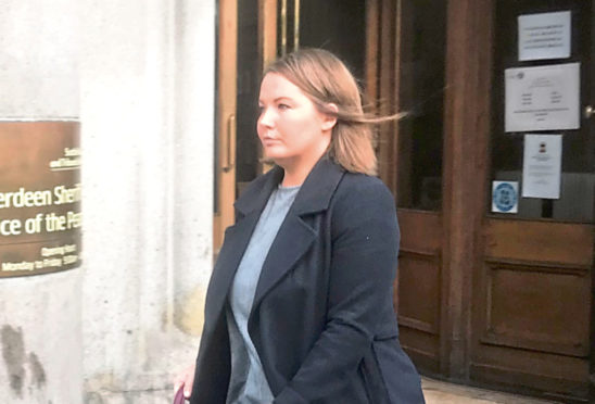 Shelley Crombie crashed into a mum and baby in a car park