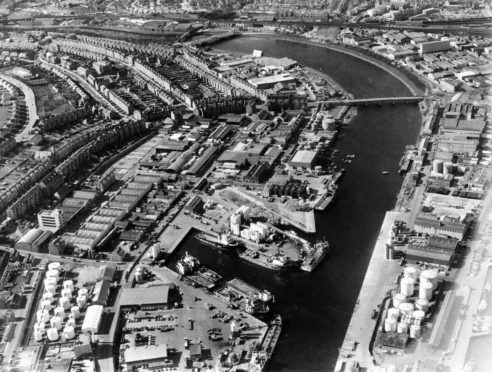 An aerial view of the Torry taken in 1986
