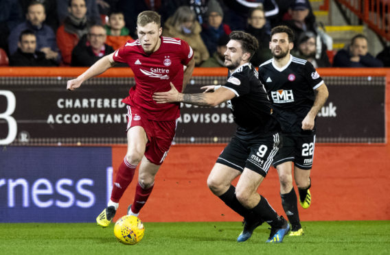 Aberdeen's Sam Cosgrove in action.