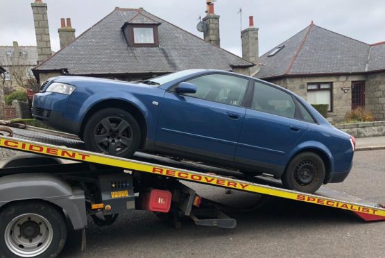 A vehicle was seized in Fraserburgh
