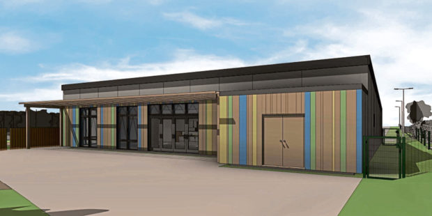 An artist's impression of how the Fishermoss Primary School could look if planning permission is granted