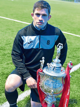 Fraserburg's Willie West with the Evening Express Aberdeenshire Cup