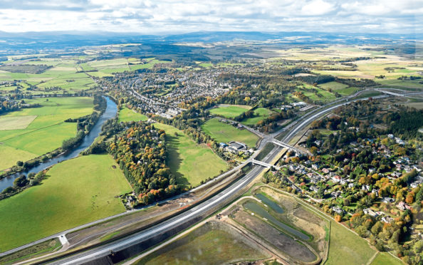 An aerial view of the AWPR