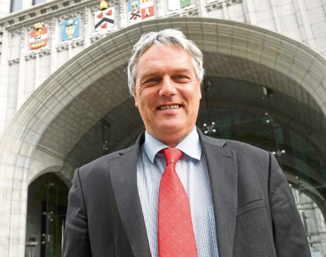 Willie Young outside Marischal College