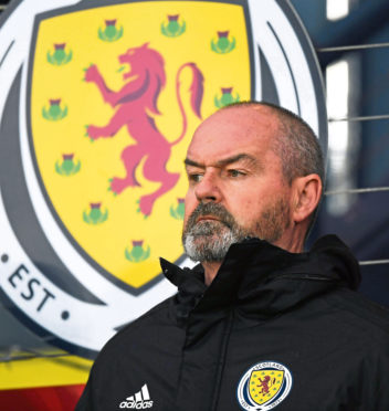 GLASGOW, SCOTLAND - OCTOBER 13: Scotland manager Steve Clarke is pictured during the UEFA European qualifier between Scotland and San Marino, on October 13, in Glasgow, Scotland. (Photo by Craig Williamson / SNS Group)