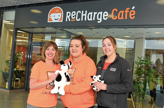 From left, Susan Crighton, Laura Yeats and
Katherine Williams at ReCHarge cafe