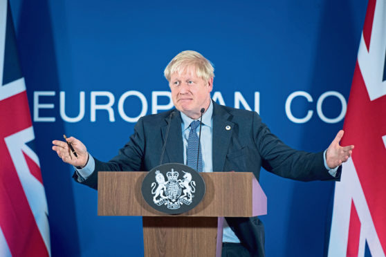 UK Prime Minister Boris Johnson in Brussels